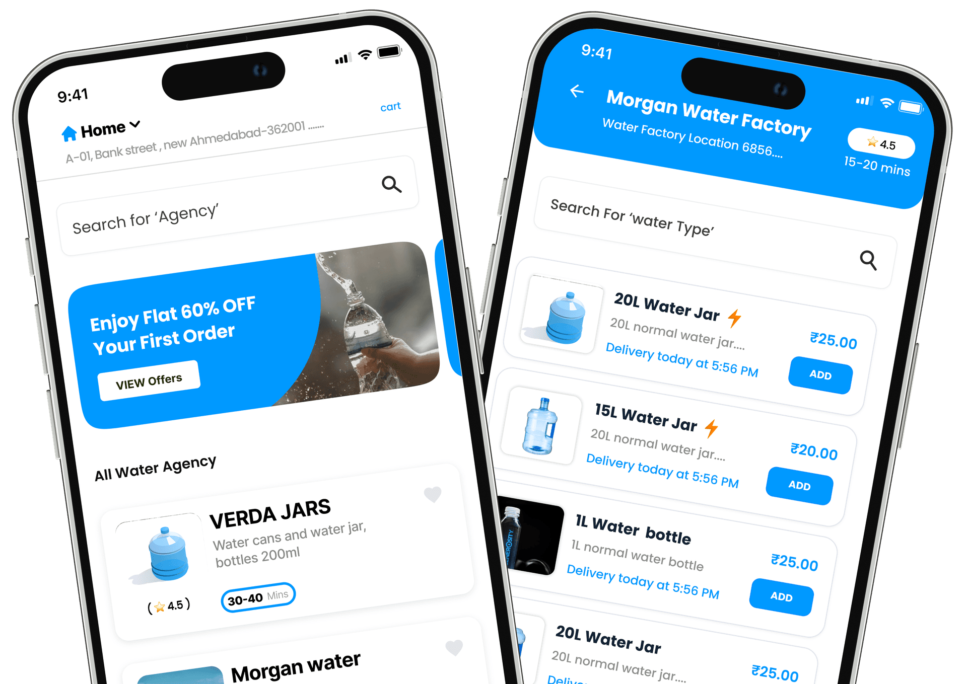 AQVARUNA App - Mobile Mockups