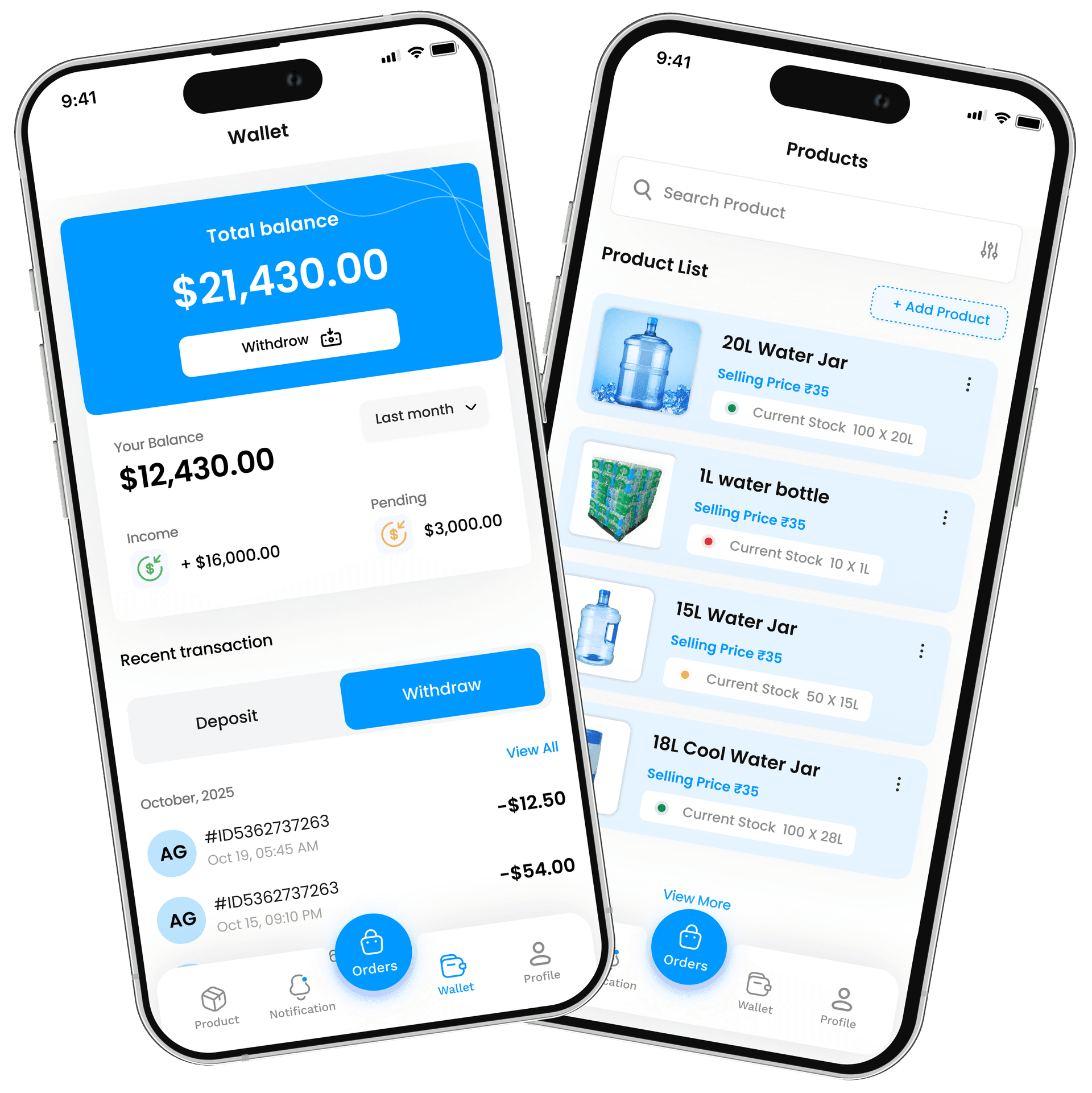 AQVARUNA App Profile and Products